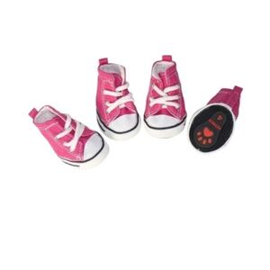 Dog Pink Canvas Sneaker Shoes